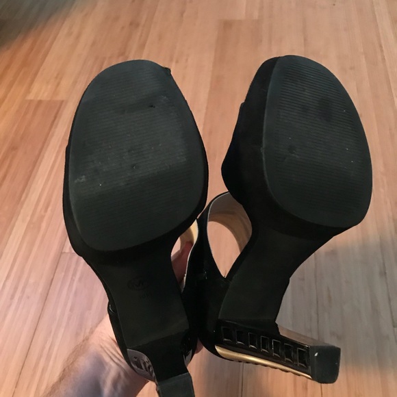 MICHAEL KORS Blk-Gem-Silver-Heel Velvet Ankle Cuff - Picture 7 of 11